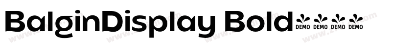 BalginDisplay Bold字体转换